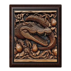 Crocodile animal wall art relief wall decor