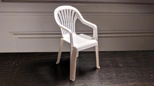 Miniature White Lawn Chair