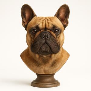 French Bulldog Statue Head