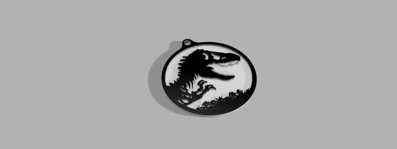 Jurassic Park Keychain