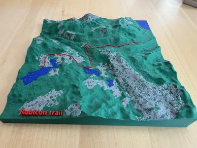 Rubicon Trail 3d map