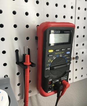 Peg Board Multimeter holder