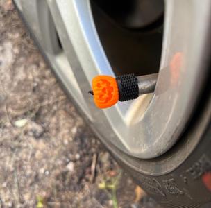 Tyre Valve Halloween Pumpkin