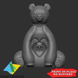 Panda Model with Movable heart and stars