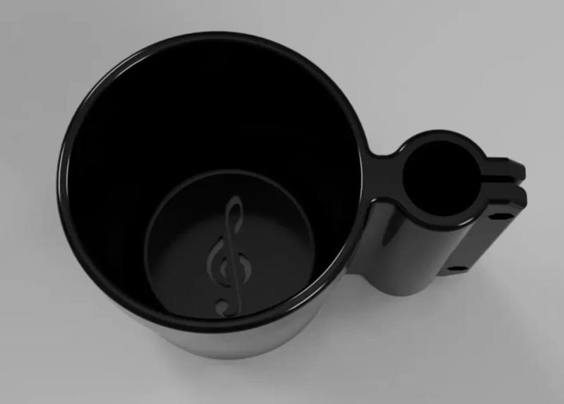 Mic stand pint glass holder   