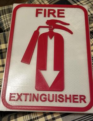 Fire Extinguisher Signage, Glow In The Dark Background