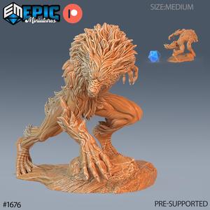 Werewolf Brute Fighting ‧ DnD Miniature ‧ Tabletop Miniatures ‧ Gaming Monster ‧ 3D Model ‧ RPG ‧ DnDminis ‧ STL FILE