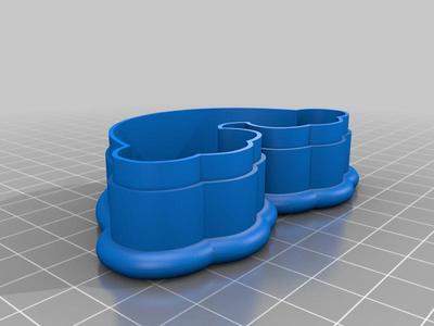 Rainbow with clouds cookie cutter