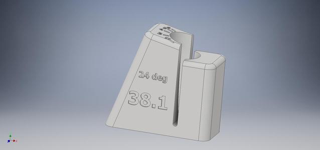 Longer 24 deg 38,1 Merge collector  cutting fixture.