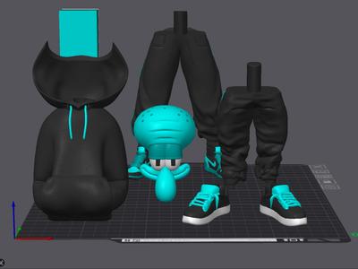 Urban Vibes Squidward Blacked Out Drip