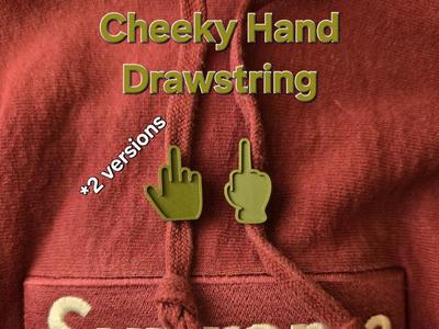 Cheeky Hand Gesture Drawstring Bead