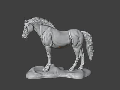 Genteel Horse K049 Gift Bust Figure Unique & Detailed 3D Print Model