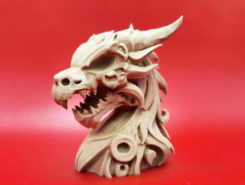 Wood-Carved Dragon Sculpture 2