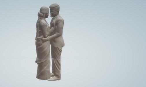 romantic couple pose