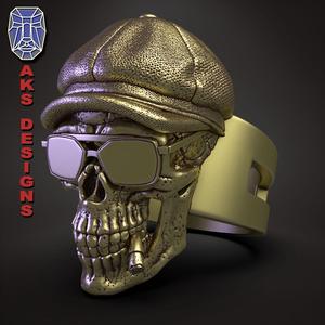 Gangster skull version2 Ring jewelry