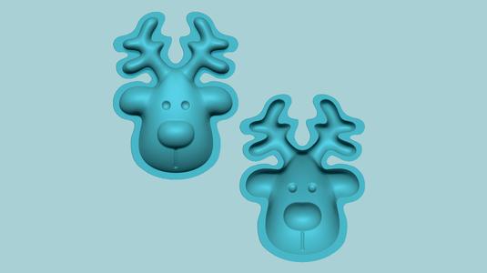 Christmas Reindeer Face - Molding Arrangement EVA Foam