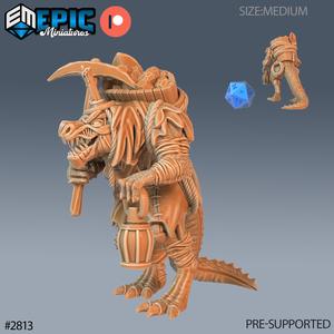 Lizardman Tribe Digger ‧ DnD Miniature ‧ Tabletop Miniatures ‧ Gaming Monster ‧ 3D Model ‧ RPG ‧ DnDminis ‧ STL FILE