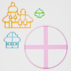 Christmas village cookie cutter set (4pcs)
