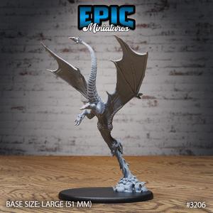 Wyvern Classic Sky Diving ‧ DnD Miniature ‧ Tabletop Miniatures ‧ Gaming Monster ‧ 3D Model ‧ RPG ‧ DnDminis ‧ STL FILE