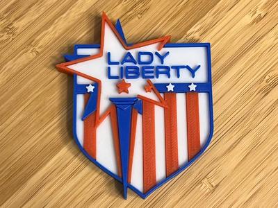Lady Liberty Ice Hockey Logo