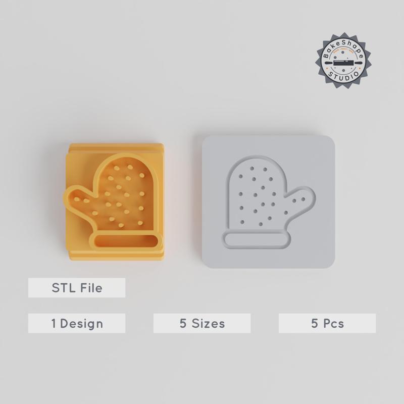 Glove Stamp Tile Collection, 5 Sizes, Perfect for Clay, Cookies & Fondant