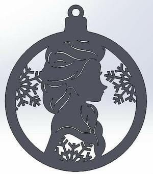 Elsa Christmas snow ornament for home