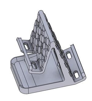 Hex phone holder + holes for speaker
