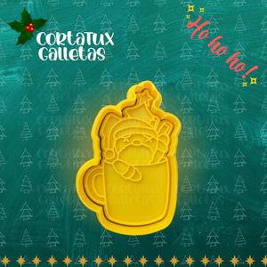 Santa cookie cutter in cup