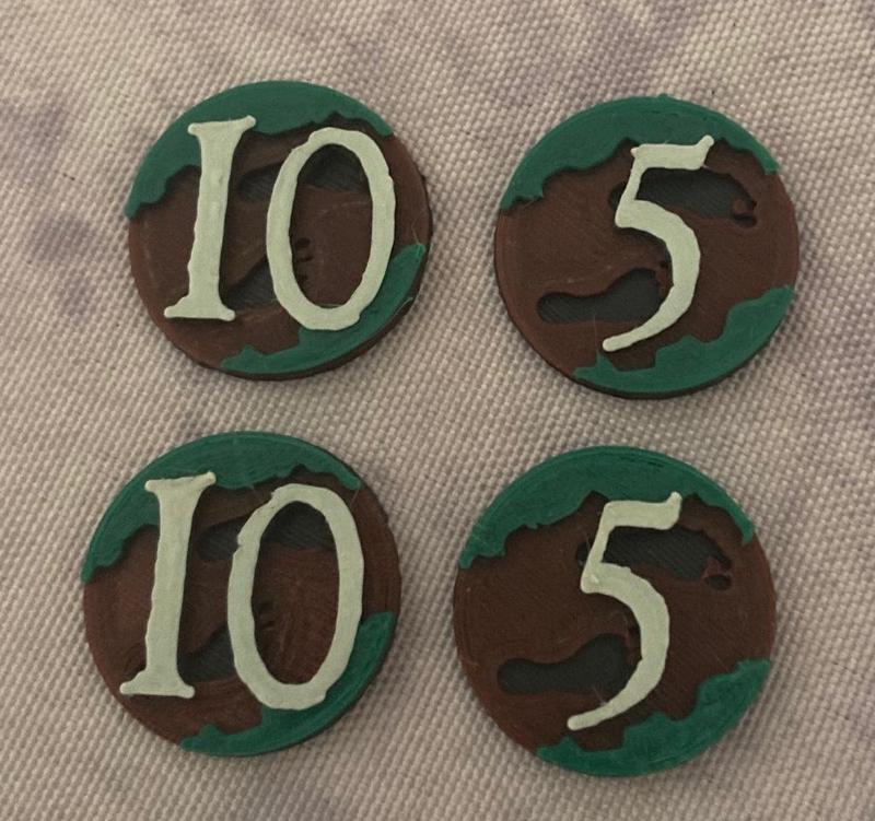 Lord of the Rings LCG Tokens Core Set Progress 5 & 10