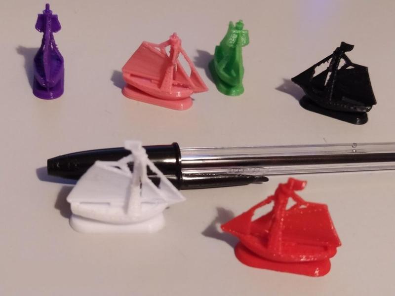 Sloop pirate ship board game piece