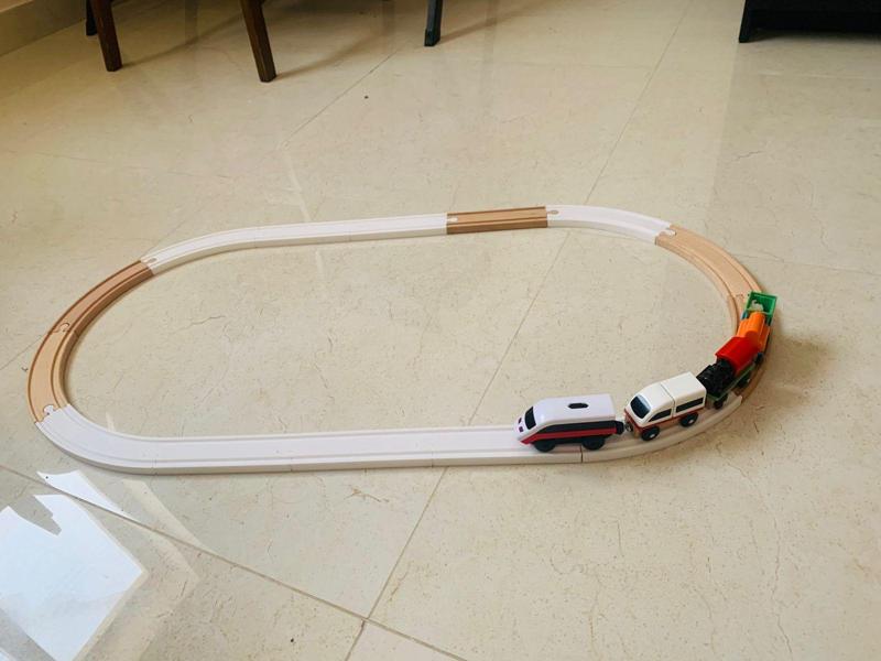 IKEA wooden train rails