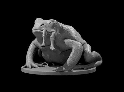 Giant Toad eating an adventurer