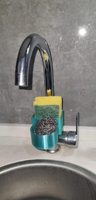 Sponge and steel wool holder