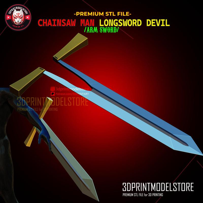 Chainsaw Man LongSword Devil Arm Sword Cosplay, Props, Anime, Weapon