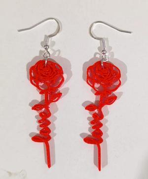 Valentine Rose Earrings - Object scaled from the original (you can see it from the dimensions)   