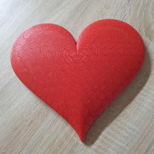 Heart Hexagon partially-flexible // print-in-place