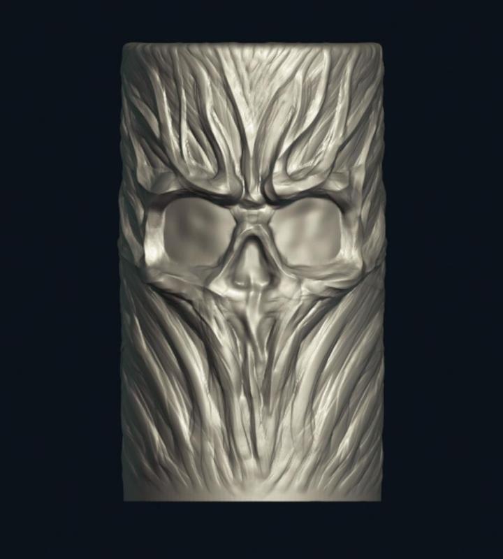 Halloween scary face 1 (candle, scull)