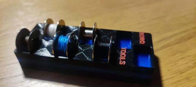 magnetic bobbin container-spool holder   