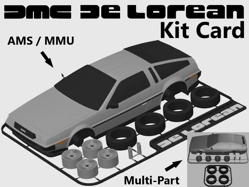 DeLorean DMC-12 Kit Card (known from Back to the Future)   