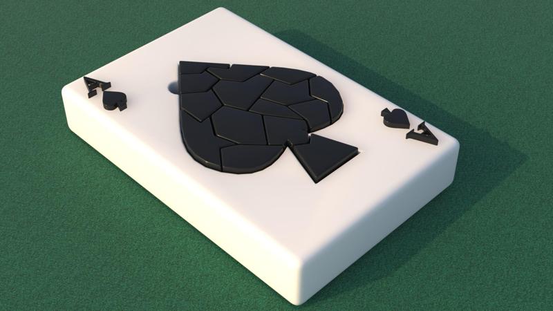 Poker Ace of spades card Puzzle
