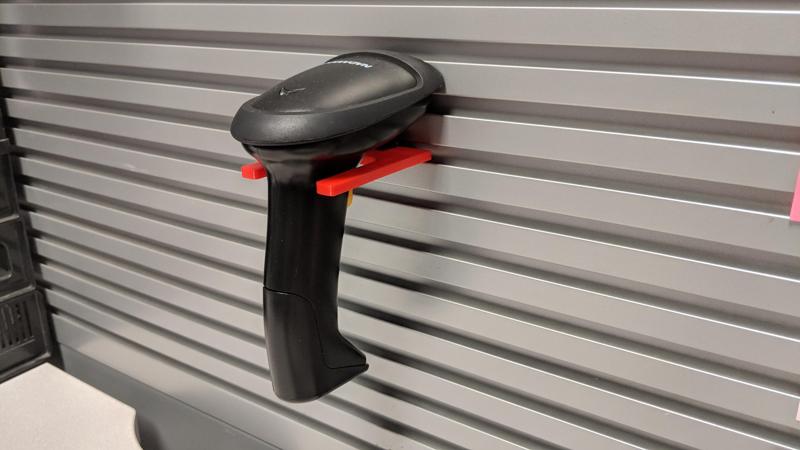 Barcode Scanner Gun Holder for Slot Wall