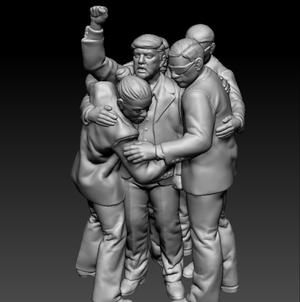 Trump fist in air fight fight fight