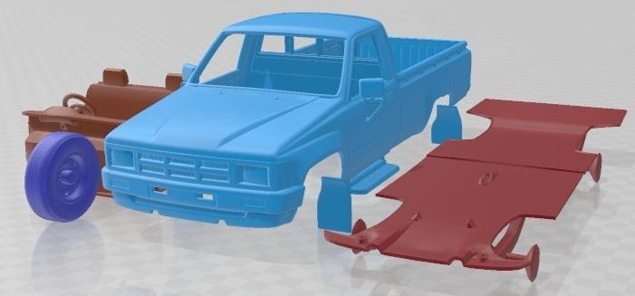 Toyota Hilux DX Long Body 1983 Printable Car
