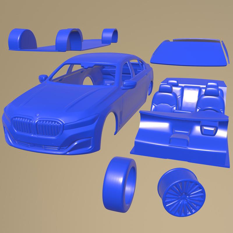 Bmw 7-Series G12 Long 2020 PRINTABLE CAR IN SEPARATE PARTS