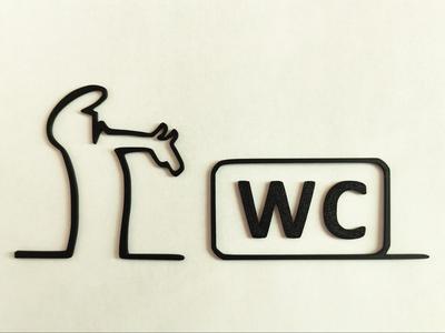 WC door hanger from cartoon "La Linea" Balum Balum