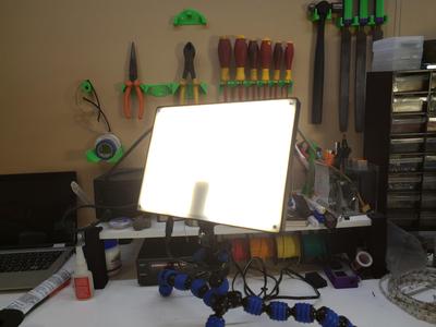 Light Panel with action camera mounts