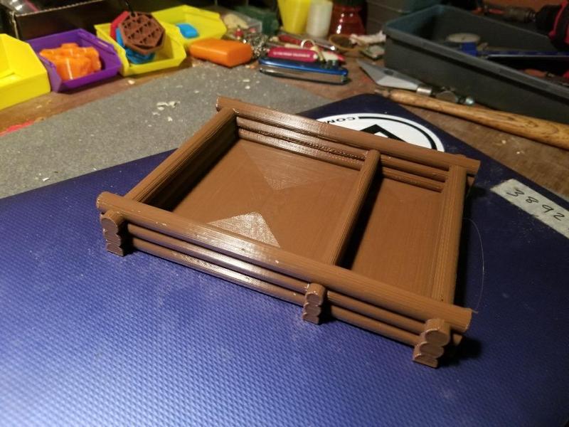 The Alaskan Log Cabin Valet Tray. Parametric, OpenSCAD.