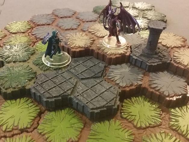 Locking Hex Terrain Stone Path