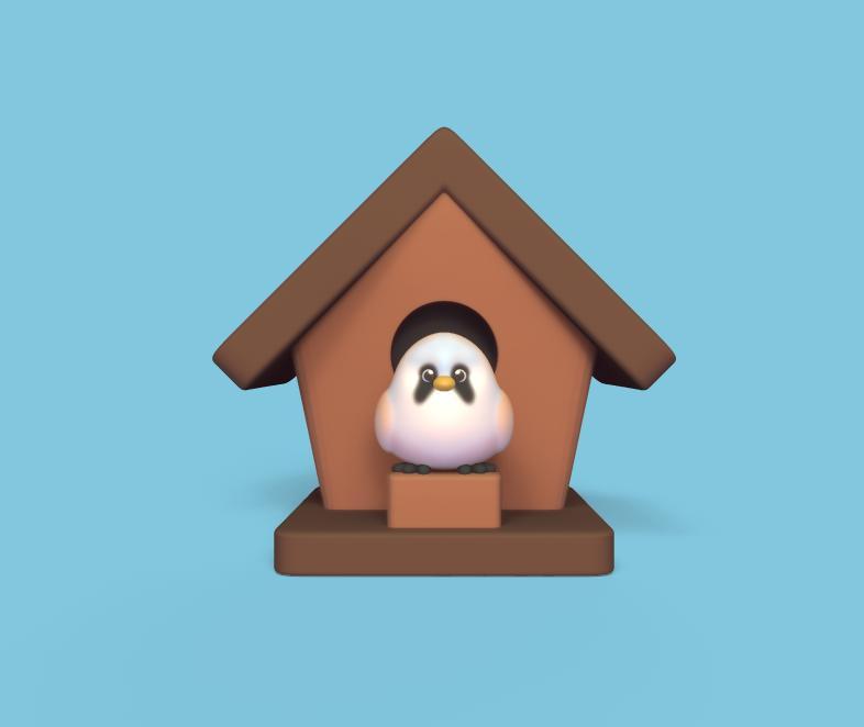 Bird and Birdhouse