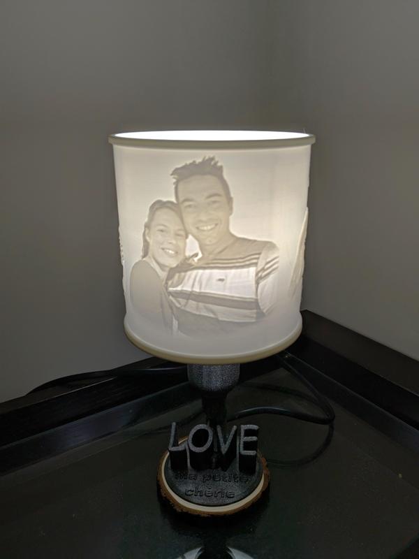 Lamp stand "LOVE" for Lithophanie